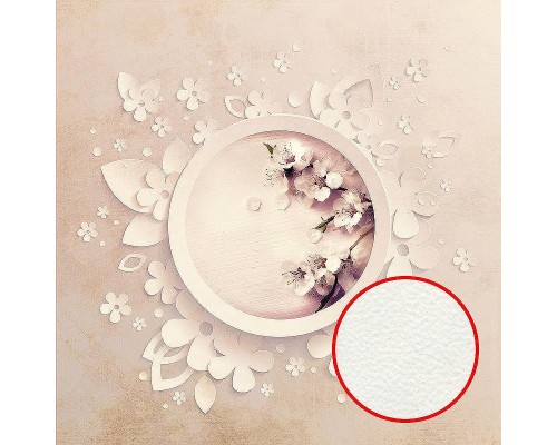 Фреска Ortograf 3D 30746 Фактура флок FLK Флизелин (2,7x2,7) Розовый, Цветы/Абстракция