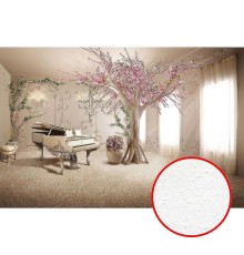 Фреска Ortograf 3D 33032 Фактура бархат FX Флизелин (4,1x2,7) Бежевый/Розовый, Интерьер/Цветы/Деревья