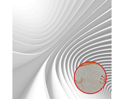 Фреска Ortograf 3D 30450 Фактура бархат золото FX-G Флизелин (2,7x2,7) Белый, Абстракция