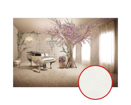 Фреска Ortograf 3D 33032 Фактура флок FLK Флизелин (4,1x2,7) Бежевый/Розовый, Интерьер/Цветы/Деревья