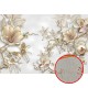 Фреска Ortograf 3D 33078 Фактура бархат золото FX-G Флизелин (4x2,7) Белый/Золото, Цветы/Абстракция