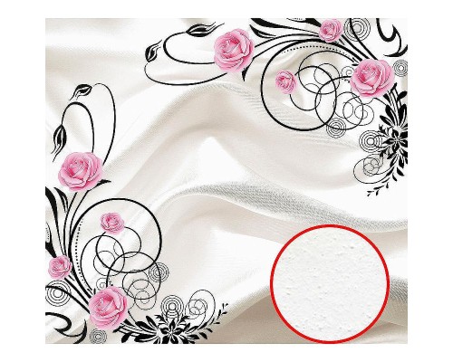 Фреска Ortograf 3D 30743 Фактура бархат FX Флизелин (3x2,7) Белый/Розовый/Черный, Цветы/Абстракция