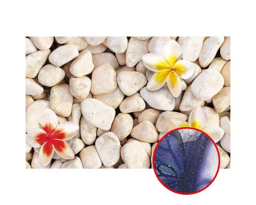 Фреска Ortograf 3D 30745 Фактура бархат серебро FX-S Флизелин (4,2x2,7) Бежевый/Красный/Желтый, Цветы/Абстракция