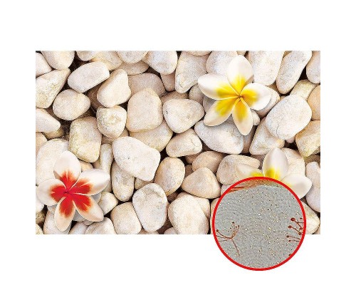 Фреска Ortograf 3D 30745 Фактура бархат золото FX-G Флизелин (4,2x2,7) Бежевый/Красный/Желтый, Цветы/Абстракция