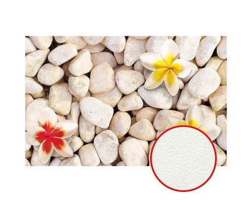 Фреска Ortograf 3D 30745 Фактура флок FLK Флизелин (4,2x2,7) Бежевый/Красный/Желтый, Цветы/Абстракция