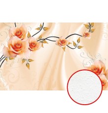 Фреска Ortograf 3D 33215 Фактура бархат FX Флизелин (4,3x2,7) Розовый, Цветы