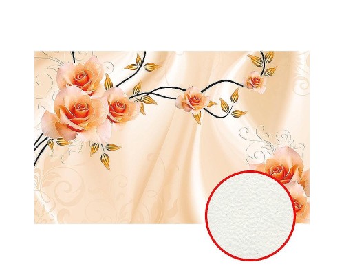 Фреска Ortograf 3D 33215 Фактура флок FLK Флизелин (4,3x2,7) Розовый, Цветы