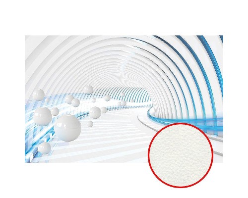 Фреска Ortograf 3D 21067 Фактура флок FLK Флизелин (4,2x2,7) Белый/Голубой, Абстракция