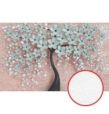 Фреска Ortograf 3D 33093 Фактура бархат FX Флизелин (4,3x2,7) Розовый/Голубой, Деревья/Абстрация