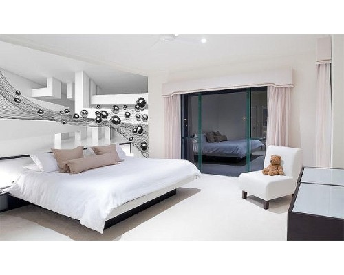 Фреска Ortograf 3D 21068 Фактура бархат золото FX-G Флизелин (4,2x2,7) Серый/Белый, Абстракция