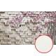 Фреска Ortograf 3D 33125 Фактура флок FLK Флизелин (4,5x2,7) Белый/Розовый, Кирпич/Деревья/Цветы