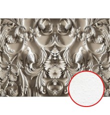 Фреска Ortograf 3D 33216 Фактура бархат FX Флизелин (3,8x2,7) Белый/Бежевый, Вензель