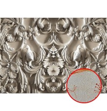 Фреска Ortograf 3D 33216 Фактура бархат золото FX-G Флизелин (3,8x2,7) Белый/Бежевый, Вензель