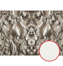 Фреска Ortograf 3D 33216 Фактура флок FLK Флизелин (3,8x2,7) Белый/Бежевый, Вензель