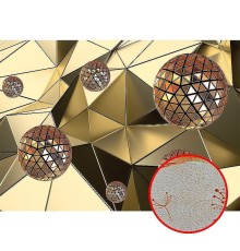 Фреска Ortograf 3D 33262 Фактура бархат золото FX-G Флизелин (3,8x2,7) Золото, Абстракция