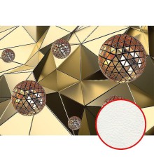 Фреска Ortograf 3D 33262 Фактура флок FLK Флизелин (3,8x2,7) Золото, Абстракция