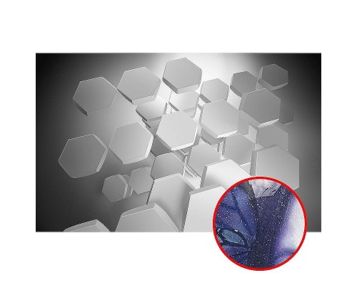 Фреска Ortograf 3D 33414 Фактура бархат серебро FX-S Флизелин (4,3x2,7) Серый, Абстракция