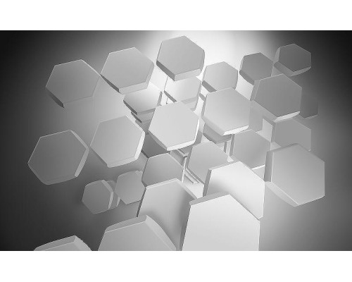 Фреска Ortograf 3D 33414 Фактура флок FLK Флизелин (4,3x2,7) Серый, Абстракция