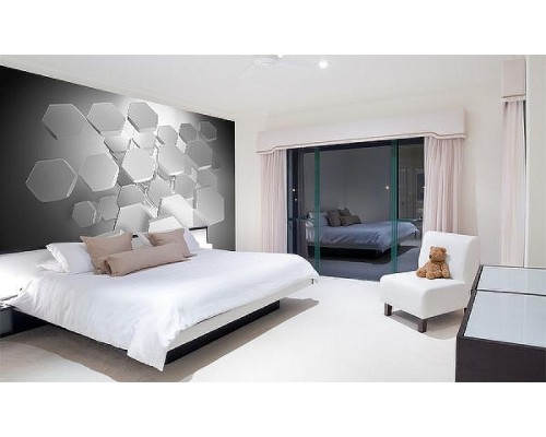 Фреска Ortograf 3D 33414 Фактура флок FLK Флизелин (4,3x2,7) Серый, Абстракция