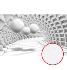 Фреска Ortograf 3D 33483 Фактура бархат FX Флизелин (4,4x2,7) Белый/Серый, Абстракция