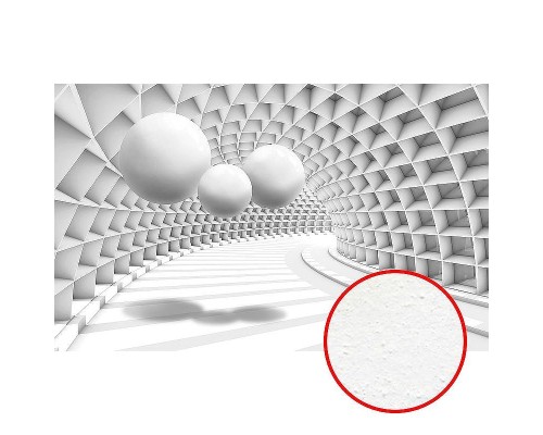 Фреска Ortograf 3D 33483 Фактура бархат FX Флизелин (4,4x2,7) Белый/Серый, Абстракция