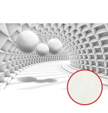 Фреска Ortograf 3D 33483 Фактура флок FLK Флизелин (4,4x2,7) Белый/Серый, Абстракция