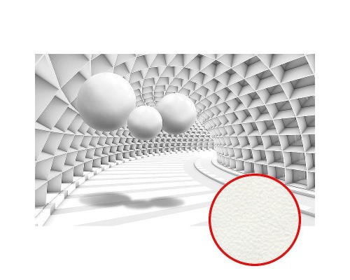 Фреска Ortograf 3D 33483 Фактура флок FLK Флизелин (4,4x2,7) Белый/Серый, Абстракция