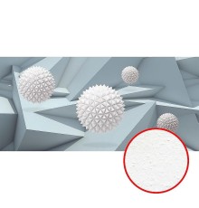 Фреска Ortograf 3D 33257 Фактура бархат FX Флизелин (5,7x2,7) Серый/Белый, Абстракция