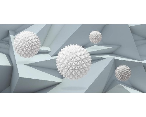 Фреска Ortograf 3D 33257 Фактура бархат золото FX-G Флизелин (5,7x2,7) Серый/Белый, Абстракция