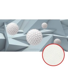 Фреска Ortograf 3D 33257 Фактура флок FLK Флизелин (5,7x2,7) Серый/Белый, Абстракция