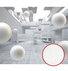 Фреска Ortograf 3D 33259 Фактура бархат FX Флизелин (3,2x2,7) Серый/Белый, Абстракция