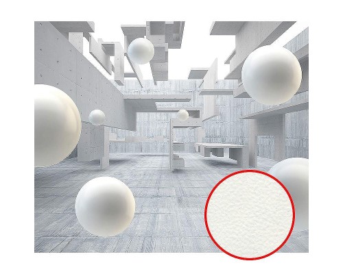 Фреска Ortograf 3D 33259 Фактура флок FLK Флизелин (3,2x2,7) Серый/Белый, Абстракция