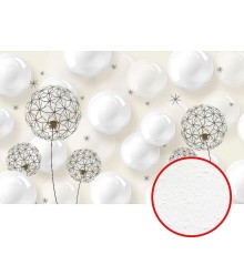 Фреска Ortograf 3D 33484 Фактура бархат FX Флизелин (4,3x2,7) Белый, Цветы/Абстракция