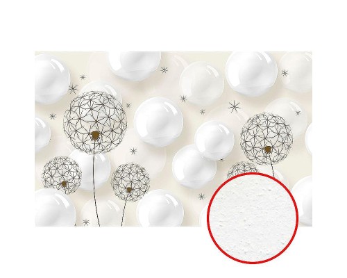 Фреска Ortograf 3D 33484 Фактура бархат FX Флизелин (4,3x2,7) Белый, Цветы/Абстракция