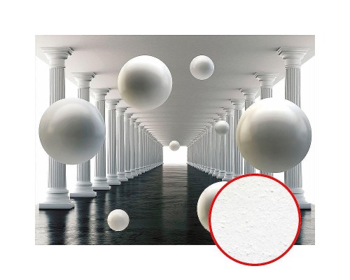 Фреска Ortograf 3D 33260 Фактура бархат FX Флизелин (3,6x2,7) Белый/Черный, Архитектура/Абстракция