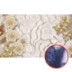 Фреска Ortograf 3D 30737 Фактура бархат серебро FX-S Флизелин (4,5x2,7) Бежевый/Золото, Цветы/Абстракция