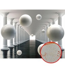 Фреска Ortograf 3D 33260 Фактура бархат золото FX-G Флизелин (3,6x2,7) Белый/Черный, Архитектура/Абстракция