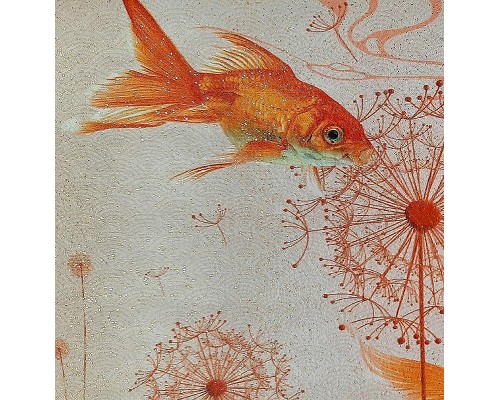 Фреска Ortograf 3D 33747 Фактура бархат золото FX-G Флизелин (3,2x2,7) Белый, Абстракция