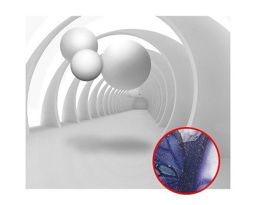 Фреска Ortograf 3D 33747 Фактура бархат серебро FX-S Флизелин (3,2x2,7) Белый, Абстракция