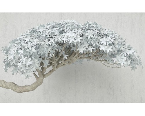 Фреска Ortograf 3D 33748 Фактура бархат золото FX-G Флизелин (4,3x2,7) Белый/Бежевый, Деревья/Цветы