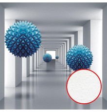 Фреска Ortograf 3D 33214 Фактура бархат FX Флизелин (2,7x2,7) Белый/Голубой, Архитектура/Абстракция