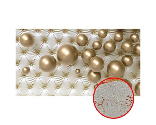 Фреска Ortograf 3D 33212 Фактура бархат золото FX-G Флизелин (5x2,7) Серебряный/Золото, Абстракция