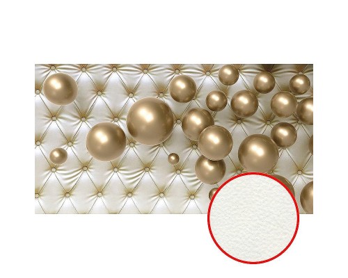 Фреска Ortograf 3D 33212 Фактура флок FLK Флизелин (5x2,7) Серебряный/Золото, Абстракция