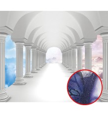 Фреска Ortograf 3D 33210 Фактура бархат серебро FX-S Флизелин (3,2x2,7) Белый, Архитектура/Абстракция