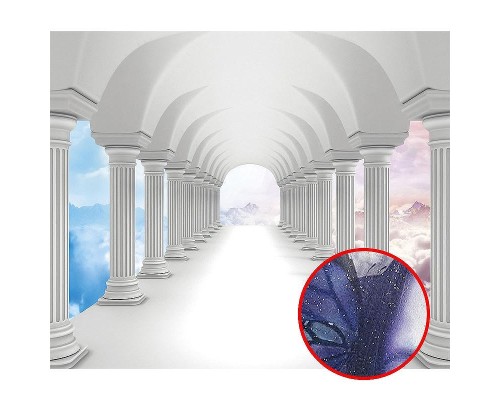 Фреска Ortograf 3D 33210 Фактура бархат серебро FX-S Флизелин (3,2x2,7) Белый, Архитектура/Абстракция