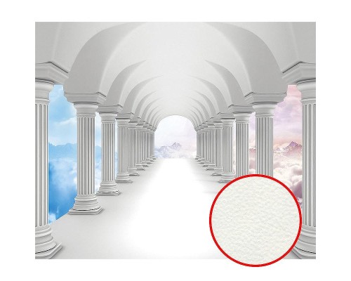 Фреска Ortograf 3D 33210 Фактура флок FLK Флизелин (3,2x2,7) Белый, Архитектура/Абстракция