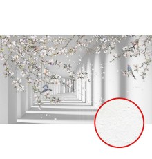 Фреска Ortograf 3D 33213 Фактура бархат FX Флизелин (4,3x2,5) Белый, Архитектура/Цветы