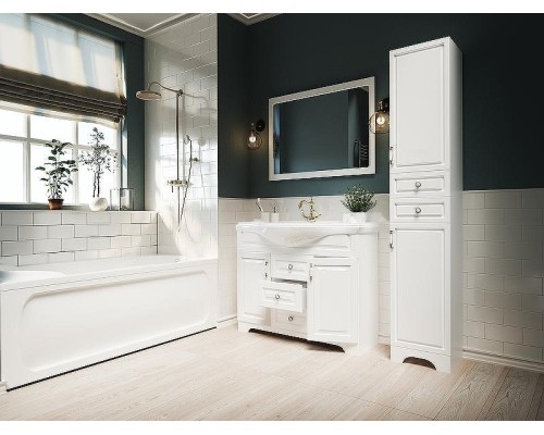 Тумба под раковину 1MarKa Прованс New 80Н У94490 Белый глянец