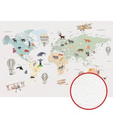 Фреска детская Ortograf Для самых маленьких 33730 Фактура бархат FX Флизелин (4x2,7) Серый/Разноцветный, Карты