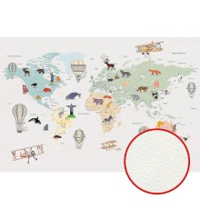 Фреска детская Ortograf Для самых маленьких 33730 Фактура флок FLK Флизелин (4x2,7) Серый/Разноцветный, Карты